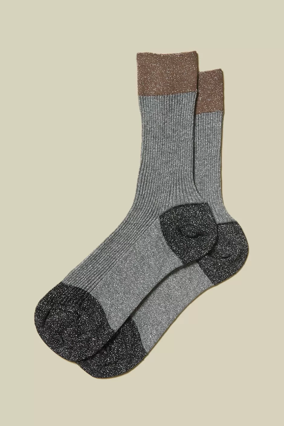 Accessori | Peserico Calza Block Color In Lurex Granito