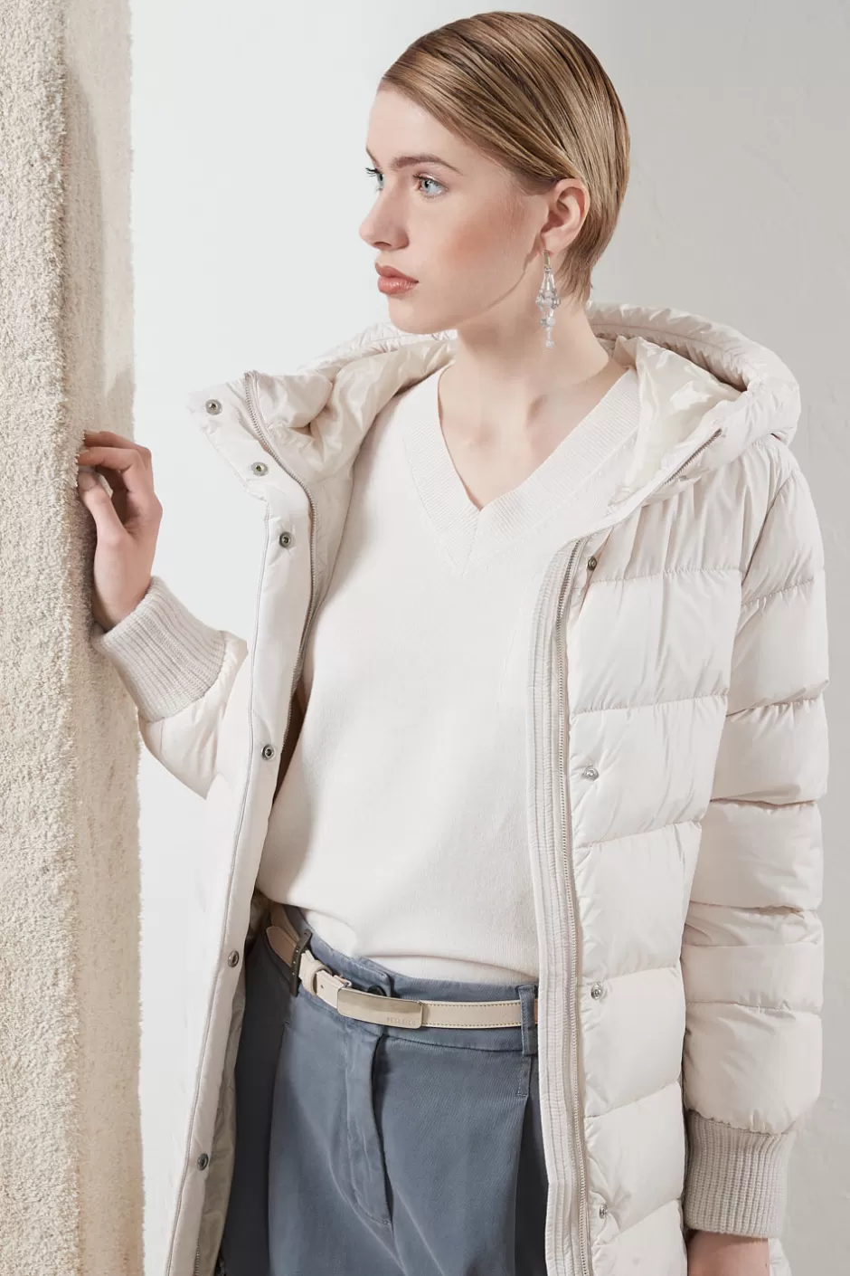 Maglieria | Peserico Maglia Con Scollo A V In Lana, Seta E Cashmere Carpino