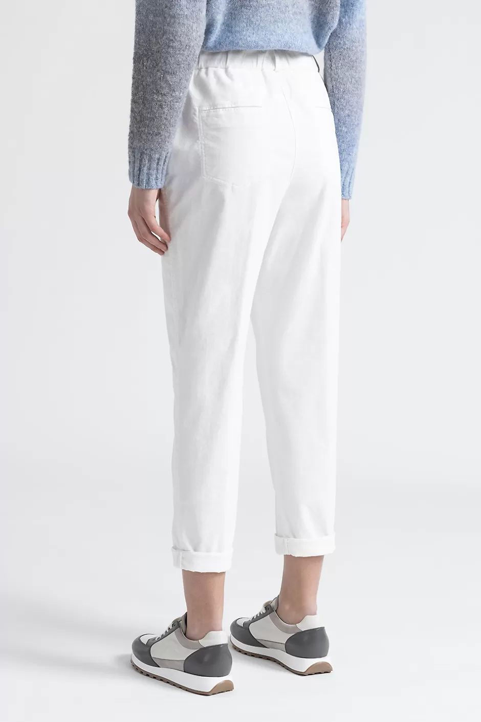 Pantaloni | Peserico Pantalone Tinto Capo In Fustagno Di Cotone Bianco naturale
