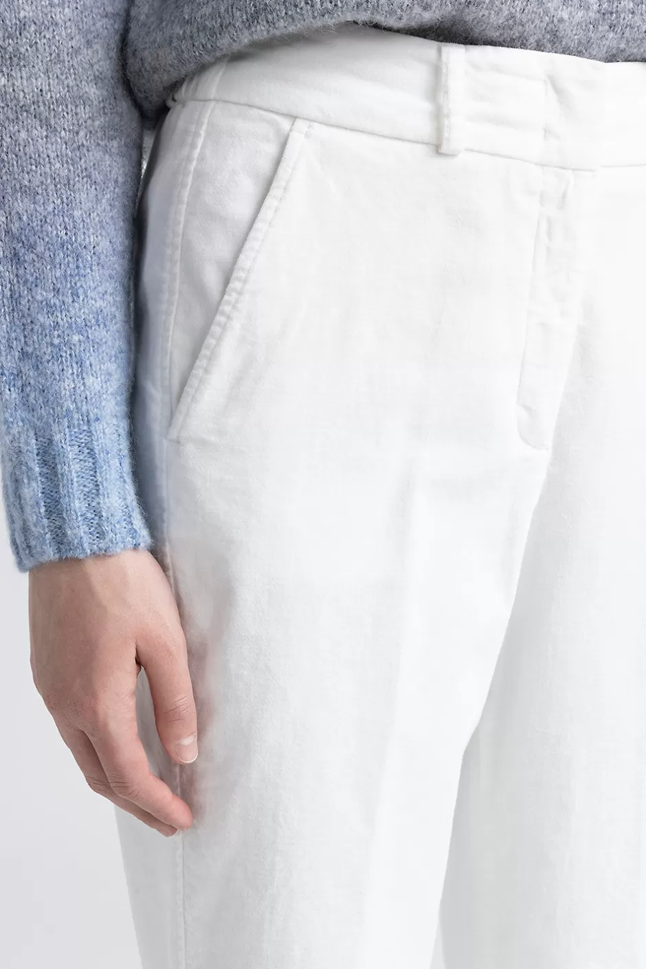 Pantaloni | Peserico Pantalone Tinto Capo In Fustagno Di Cotone Bianco naturale