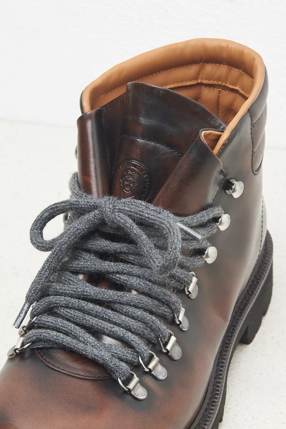 Scarpe | Peserico Scarpone In Pelle Effetto Vintage Noce